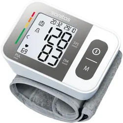 Sanitas Handgelenk-Blutdruckmessgerät »SBC 15 für vollautomatische Messungen von Blutdruck und Puls«, Medizinprodukt, inkl. Aufbewahrungsbox, 2 x 60 Speicherplätze Sanitas grau