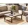 Beliani Timor II Beistelltisch 90 x 75 x 35 cm Dunkelbraun