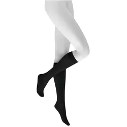 KUNERT Damen Kniestrümpfe SENSUAL COTTON mit feinem Maschenbild