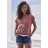 VIVANCE T-Shirt mit Frontdruck Pusteblume Rot 48/50