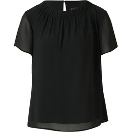 s.Oliver Luftige Chiffon-Bluse mit gesteppter Raffung schwarz L