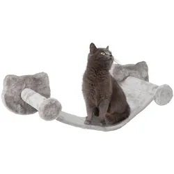 VOSS.pet Katzen Hängematte Irma zur Wandmontage, Liegematte mit Plüschstoff
