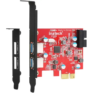 Inateck USB 3.0 PCIe Karte, 1 20 Pin USB3.0 intern Controller mit Low Profile, Keine Stromanbindung mehr erforderlich, Versorgung über den PCI-E Einschub