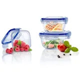 ALPFA Frischhaltedose Frischhaltedosen Set 3tlg. 802319 Gefrierdosen, Kunststoff, (Spar-Set, 3er Set), BPA-frei weiß