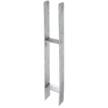 GAH Alberts H-Pfostenträger 11,1 x 80 cm Silber/Stahl