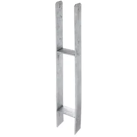 GAH Alberts H-Pfostenträger 11,1 x 80 cm Silber/Stahl