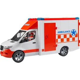 Bruder 02676 Matchbox Sprinter Ambulanz mit Fahrer und Light + Sound Modul
