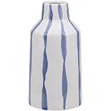 Beliani Blumenvase Assus Steinzeug 22 cm Weiß