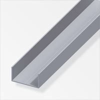 alfer Rechteck-U 2.5 m, 23.5 x 43.5 x 1.5 mm Aluminium roh blank