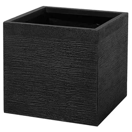Beliani Blumentopf 40 x 40 x 38 cm Schwarz
