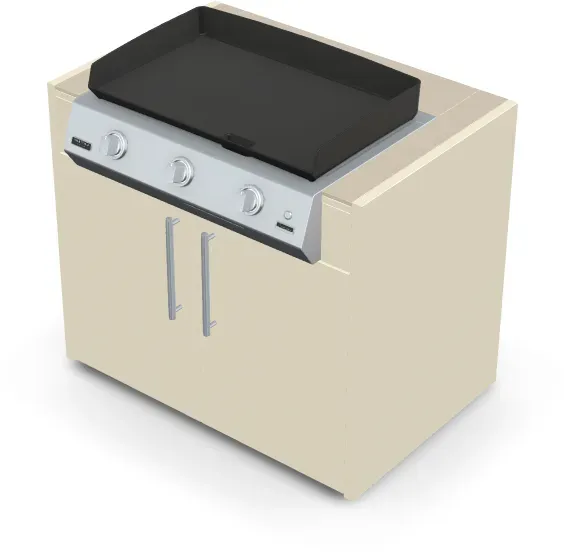 Brabura KC 100 Plancha Körper - Pietra Di Osso / Perle Blanche / Silberner Griff