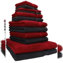 Betz Handtuchset 12-tlg. rubinrot/graphit