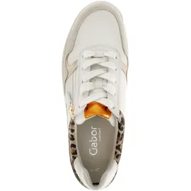 Gabor Sneaker Damen Weite K Beige/Weiß 41