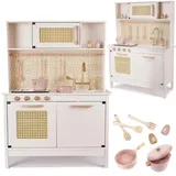 AGA Kinder-Retro-Holzküche aus MDF mit BOHO-Zubehör