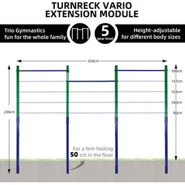 CCLIFE Turnreck Höhenverstellbar bis 150 kg Grün/Blau