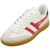 GOLA Unisex Viper Leather Sneaker, White/Fuchsia/Evergreen/Gum, 41 EU - 41 EU