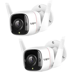 TP-Link Tapo C310P2 WLAN Überwachungskamera Set 2K 2304x1296, 3MP, IP66 Wetterschutz, 30m Nachtsicht, Zwei-Wege-Audio