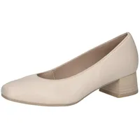 CAPRICE Pumps aus Leder Kleiner Absatz, Beige (Cream Perlato),