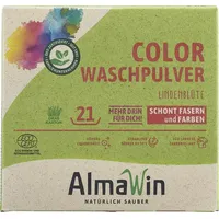 AlmaWin Color Waschpulver Lindenblüte 6x1kg, 21 Waschladungen, vegan