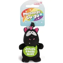 NICI Einhorn Carbon Flash Jetzt chill mal 8 cm Schwarz