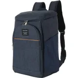 JMIATRY Weicher Kühlrucksack, 18 l Fassungsvermögen, Picknick-Rucksack, isolierte wasserdichte Kühltasche, ideal für Camping, Wandern, Strand, Grillen und Familien-Aktivitäten im Freien, Dunkelblau