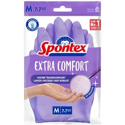 Spontex Extra Comfort, Latex, Violett, Weiblich, M, Baumwolle, Maschinenwäsche