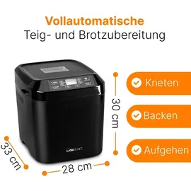 Clatronic BBA 3774 schwarz 1500g Brotbackautomat