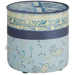 bassetti by SCHRÖNO Pouf  Tinetto , blau , Maße (cm): H: 44  Ø: 43