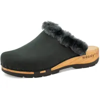 Woody Damen Marie Clog, Nero, 40 EU