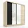 A&J MöbelLand Schwebetürenschrank SOLO 200 x 215 x 59,5 cm Schwarz