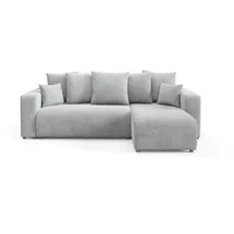 Möbel Kraft Eckcouch Chenille 4-Sitzer Grau