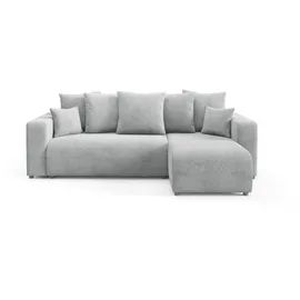 Möbel Kraft Eckcouch Chenille 4-Sitzer Grau