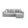 Möbel Kraft Eckcouch Chenille 4-Sitzer Grau