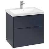 Villeroy & Boch Subway 3.0 Waschtisch-Unterschrank C576L2VQ 62,2x57,6x47,8cm, mit LED/Griff monochrom, marine blue