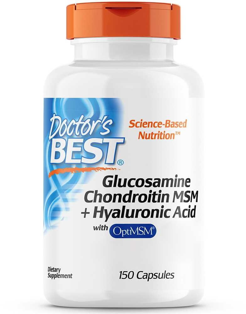 Doctor's Best, Glucosamin, Chondroitin, MSM + Hyaluronsäure, 150 Kapseln