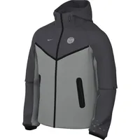 Paris Saint-Germain Tech Windrunner Nike Fußballjacke Aus Webmaterial Mit Durchgehendem Reißverschluss (Herren), Anthracite/Particle Grey/Reflective Silv, HQ4981-060, 2XL