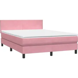 vidaXL Boxspringbett 140 x 210 cm Rosa