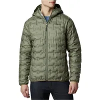 Columbia Delta Ridge Down Hooded Jacket, Daunenjacke mit Kapuze für Herren, Stone Green Heather Print, Größe XL