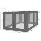 Quick Star Seitenteile für Rank Pavillon 3 x 4 m Anthrazit 4 Stück