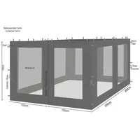 Quick Star Seitenteile für Rank Pavillon 3 x 4 m Anthrazit 4 Stück
