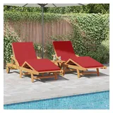 vidaXL Sonnenliege 40 x 40 x 40 cm Rot