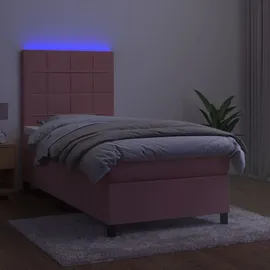 vidaXL Boxspringbett 90 x 200 cm Rosa