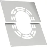 Jeremias Deckenblende Edelstahl 31-45° Ø 150 mm weiß