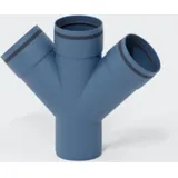 POLOPLAST Polo Kal Xs Doppelabzweig Dn 110/110/110, 45 Grad, Horizontal