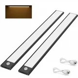 Ulisem LED-Schrankleuchte PCS, 40 cm, kabellos, per USB wiederaufladbar, magnetisch, Bewegungsmelder, 3 Beleuchtungsmodi, tragbar, Schranklicht,