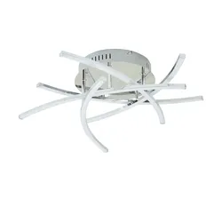 Fischer-Honsel LED-Deckenleuchte  5-flammig  chrom   , silber Ø: 50