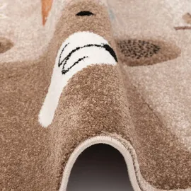 Pergamon Kinder Teppich Maui Kids Fuchs und Bär Braun 80x150cm