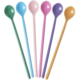 Rice Latte Löffel Spoons "La Joie De Vivre" aus Melamin 6 Stück mehrfarbig