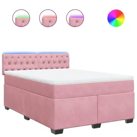 vidaXL Boxspringbett 140 x 200 cm Rosa
