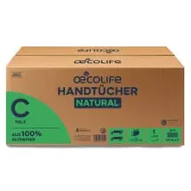 oecolife Papierhandtücher Natural C-Falz 2400 Stück